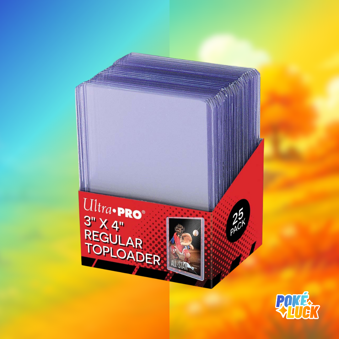 Lot de 25 protections rigides transparentes Ultra Pro Regular Toploader 3 × 4 pouces pour cartes à collectionner